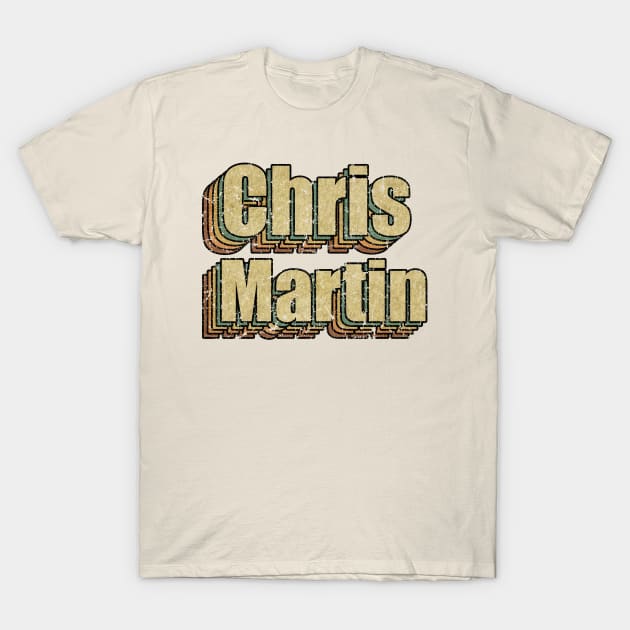 Chris Martin // Vintage Rainbow Typography Style // 70s T-Shirt by JULIAN AKBAR PROJECT